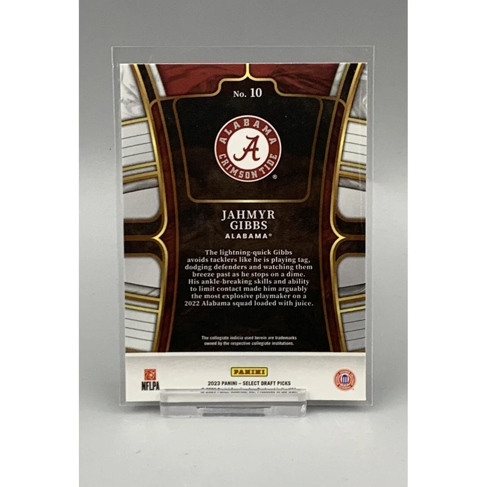 2023 Panini Select Draft Picks Jahmyr Gibbs Rookie RC #10 Alabama‎ - LIONS